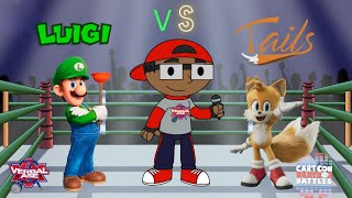 Luigi vs Tails  Cartoon Beatbox Battles but with pictures [upl. by Schroer]