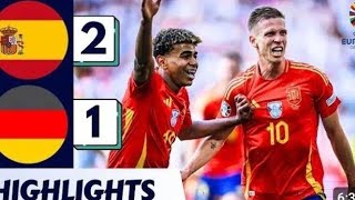 Spain vs France 21 Semifinal euro2024 highlights Goals [upl. by Odrautse]