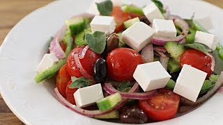 Greek Salad Recipe  How to Make Greek Salad [upl. by Anaderol]