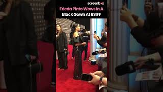 Freida Pinto Wows In A Stunning Black Gown At RSIFF 2023 Red Carpet [upl. by Neroc540]