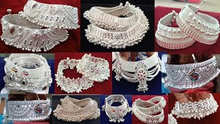 Latest Heavy Silver Anklet Designs 2022 With Price  Rajwadi Pattern Dulhan Payal Designs 🔥😍🔥 [upl. by Matthaus]