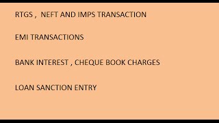 RTGS NEFT AND IMPS entries in tally erp9 [upl. by Bondie302]