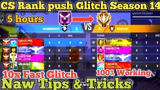 Free fire Cs Rank Push Glitch Season 14 100 proof  10x Cs rank noob glitch Tips amp Tricks 2022 [upl. by Mildrid]