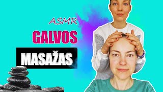 👐 ASMR galvos masažas amp švelnus šukavimas ANTISTRESAS [upl. by Idnic]