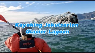 Kayak Tour at Jokulsarlon Glacier Lagoon Iceland [upl. by Pry908]