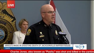 Police announce arrests in shooting death of Jacksonville rapper Foolio [upl. by Tarazi]