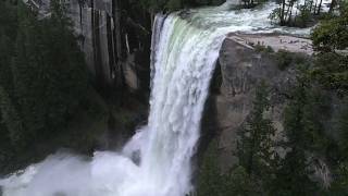 Vernal Falls July 2011  3 hikers over the Falls [upl. by Nauqyt134]