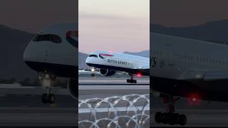 Speedbird 2MW Heavy Airbus A3501000 lands on Las Vegas runway 26L  GXWBJ planespotting shorts [upl. by Cerveny]