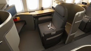 FIRST CLASS l 777300 l Dallas  Hong Kong l American Airlines [upl. by Ennasus]