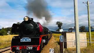 R766 steam train heading to dungog [upl. by Urissa]