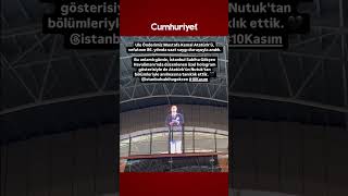 Atatürk’ün Nutuk okuduğu görüntüler hologram ile İstanbul Sabiha Gökçen Havalimanı’na yansıtıldı [upl. by Zurciram]