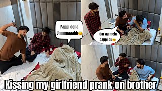 Kissing my Girlfriend Prank on Brother gone Wrong😰 Prank on Zeeshan  kiss dona  AALTU FALTU [upl. by Chantalle291]