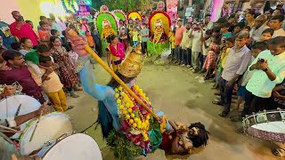 Kali Mata Dance at Ramnagar Bonalu 2024  Angry Kalika Dance Performance  Kalika Dance at Bonalu [upl. by Derrik]