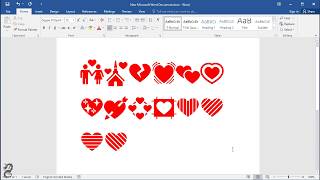 How to insert heart symbols in Word [upl. by Uke]