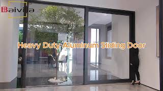 Heavy duty design aluminum double tempered glass hurricane impact sliding patio door [upl. by Eenot]