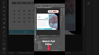 2024 Desk Calendar Design in Photoshop shorts youtubeshorts shortvideo [upl. by Enilegna]