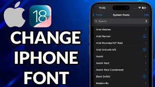 How To Change Font On iPhone iOS 18 [upl. by Ethyl530]