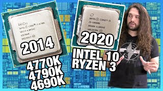 2020 vs 2014 CPUs Intel i74790K 4770K amp i54690K vs 10600K 10900K 3700X 3900X [upl. by Daughtry1]