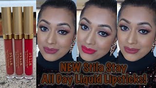 REVIEW NEW Stila Stay All Day Liquid Lipsticks  Parma Verona amp Valentina [upl. by Yhtir]