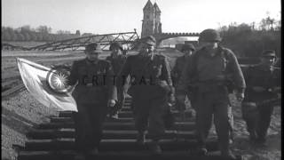 General Generalleutnant Dittmar formally surrenders to US soldiers in MagdeburgHD Stock Footage [upl. by Tice762]