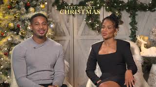 EXCLUSIVE Christina Milian amp Devale Ellis Talk Their New Holiday Romance Meet Me Next Christmas [upl. by Yatnod]