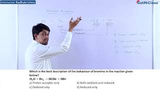 Bromine reaction KCET 11th Chemistry Redox Reactions [upl. by Hamer]