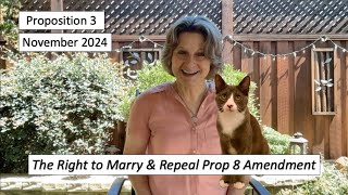 Proposition 3 The Right to Marry amp Repeal Prop 8 Amendment [upl. by Yedok]