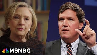 He is a useful idiot Hillary Clinton scorns Tucker Carlson over Putin interview [upl. by Juditha]