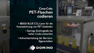 Mit dem CO2Laserbeschrifter D320i BLUE PETFlaschen bedrucken  Domino Deutschland [upl. by Nyral]