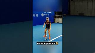 Roger Federer Grigor Dimitrov Elina Svitolina and stefbojic do the same freestyle serve tennis [upl. by Ressler]