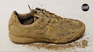 I cleaned the dirtiest soccer boots Satisfying ASMR Cleaning Video Make It Clean [upl. by Enixam580]