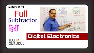 Full Subtractor in Hindi  TECH GURUKUL By Dinesh Arya [upl. by Ibson]