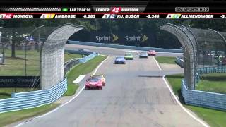 Juan Pablo Montoya vs Marcos Ambrose NASCAR Watkins Glen 2010 HD [upl. by Ganny203]