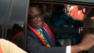 Nobel Peace Prize recipient Mukwege returns to DR Congo [upl. by Weig]