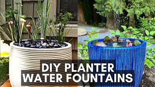 DIY Planter Water Fountain with Pond Plants [upl. by Lotus]