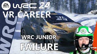 Surviving My First WRC Junior Event Crashes Chaos LastPlace Finish  VR Rally Experience WRC24 [upl. by Nnyled228]