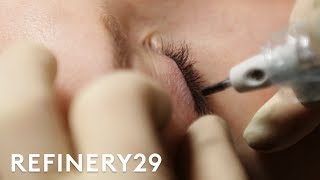 Why I Got My Eyeliner Tattooed  Macro Beauty  Refinery29 [upl. by Yerahcaz591]