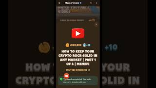 How to Keep Your Crypto RockSolid in Any Market  Part 1 of 6  MemeFi today update Memefi video [upl. by Aicelav]