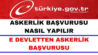 Askerlik Başvurusu Nasıl Yapılır  Güncel [upl. by Aymahs855]