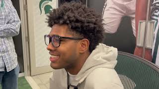 Michigan State freshman Jase Richardson  10 points in debut against Monmouth [upl. by Areit]