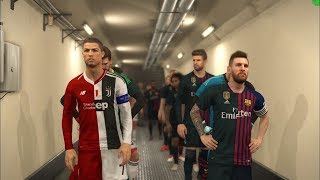 REAL BARCA vs LIVER JUVE I PES 2018 Fantasy Gameplay [upl. by Sudoeht]