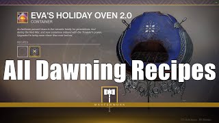 How to Oven 20  All Cookie Recipes  Riven Location  Destiny 2 Dawning Event 2019 [upl. by Maurilia]