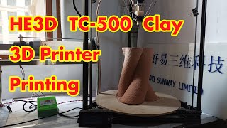 HE3D Clay 3d Printer TC500 printing [upl. by Wemolohtrab]