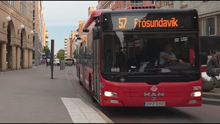 Sweden Stockholm bus 57 ride from Södra station to Frösunda strand [upl. by Eniamerej]