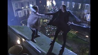 EastEnders  Lauren amp Abi Fall Off The Vic Roof 25th December 2017 [upl. by Losse]