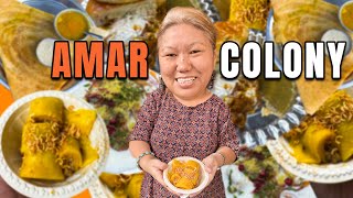 Ultimate AMAR COLONY Street Food  Nutri Burger Wai Wai Laphing Papdi Chaat  Mohalla Aapka [upl. by Nywnorb940]