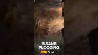 Insane flooding in Valencia Spain flooding storm shorts [upl. by Yardley]