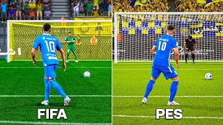 Neymar JR Penalty Kicks  FIFA vs PES From 2011 to 2024 [upl. by Frantz29]