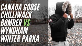 OUTDOOR WINTER TEST  CANADA GOOSE CHILLIWACK VS CANADA GOOSE WYNDHAM PARKA JACKET [upl. by Loss]