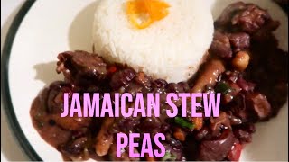 Jamaican Stew Peas recipe  Cook with me [upl. by Babbie936]